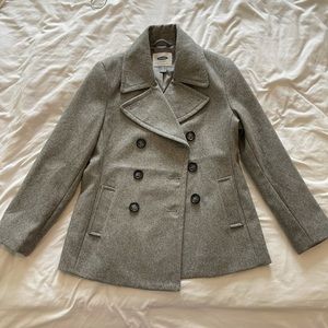 Lightweight gray pea coat
